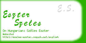 eszter szeles business card
