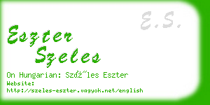 eszter szeles business card